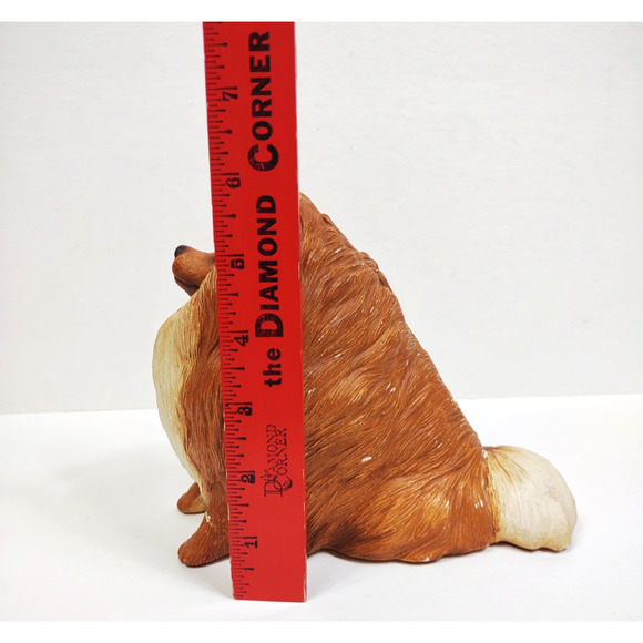 VTG 1985 Sandicast Pomeranian Dog Puppy Figurine Statue 189 Signed Sandra Brue - Picture 5 of 10